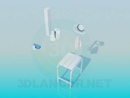 3 डी मॉडल स्नान सहायक उपकरण - पूर्वावलोकन