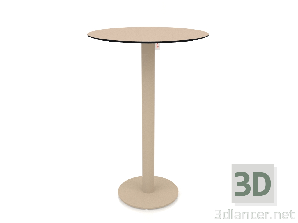 modello 3D Tavolino bar su gamba colonna Ø70 (Sabbia) - anteprima