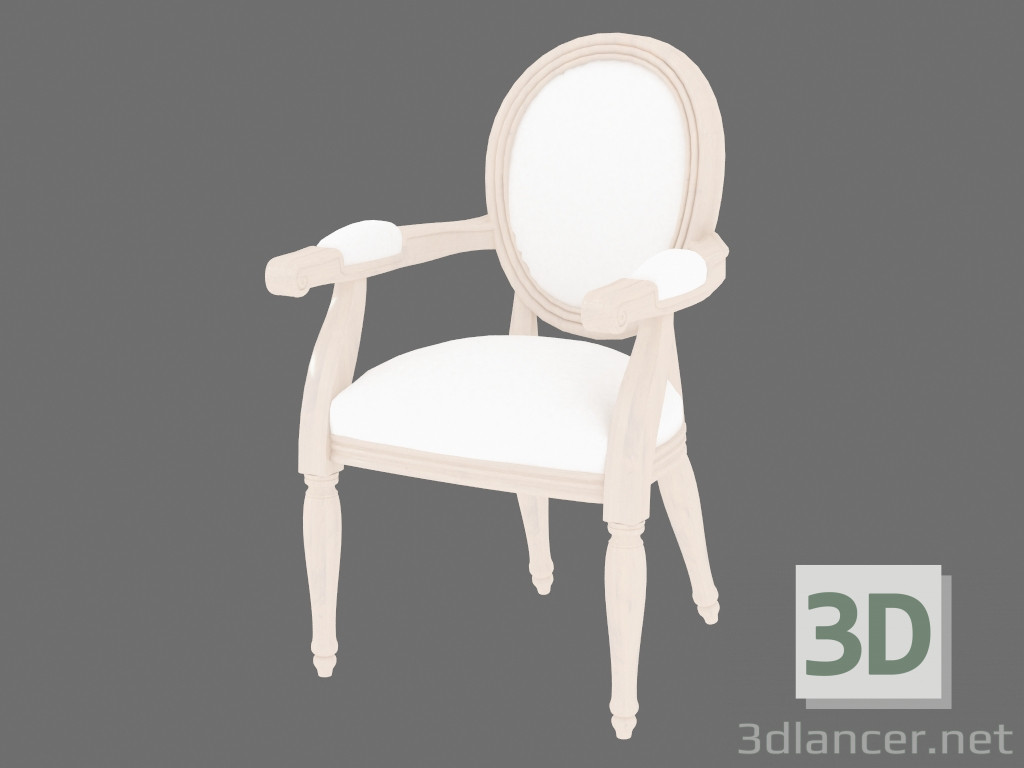 modèle 3D Fauteuil en coton Louis - preview