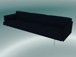 Esquema del sofá de 3.5 plazas (Vidar 554, aluminio pulido)