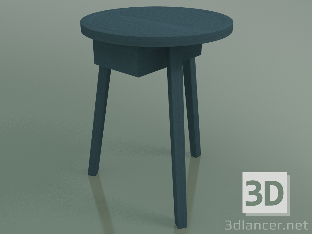 3D Modell Beistelltisch mit Schublade (45, blau) - Vorschau