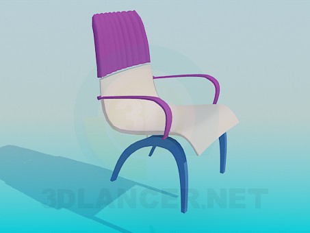 3 डी मॉडल त्रि-रंग कुर्सी - पूर्वावलोकन