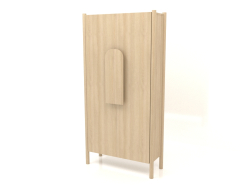 Garderobe mit kurzen Griffen B 01 (800x300x1600, Holz weiß)