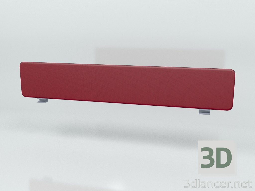 modello 3D Schermo acustico Scrivania Single Twin ZUT20 (1990x350) - anteprima