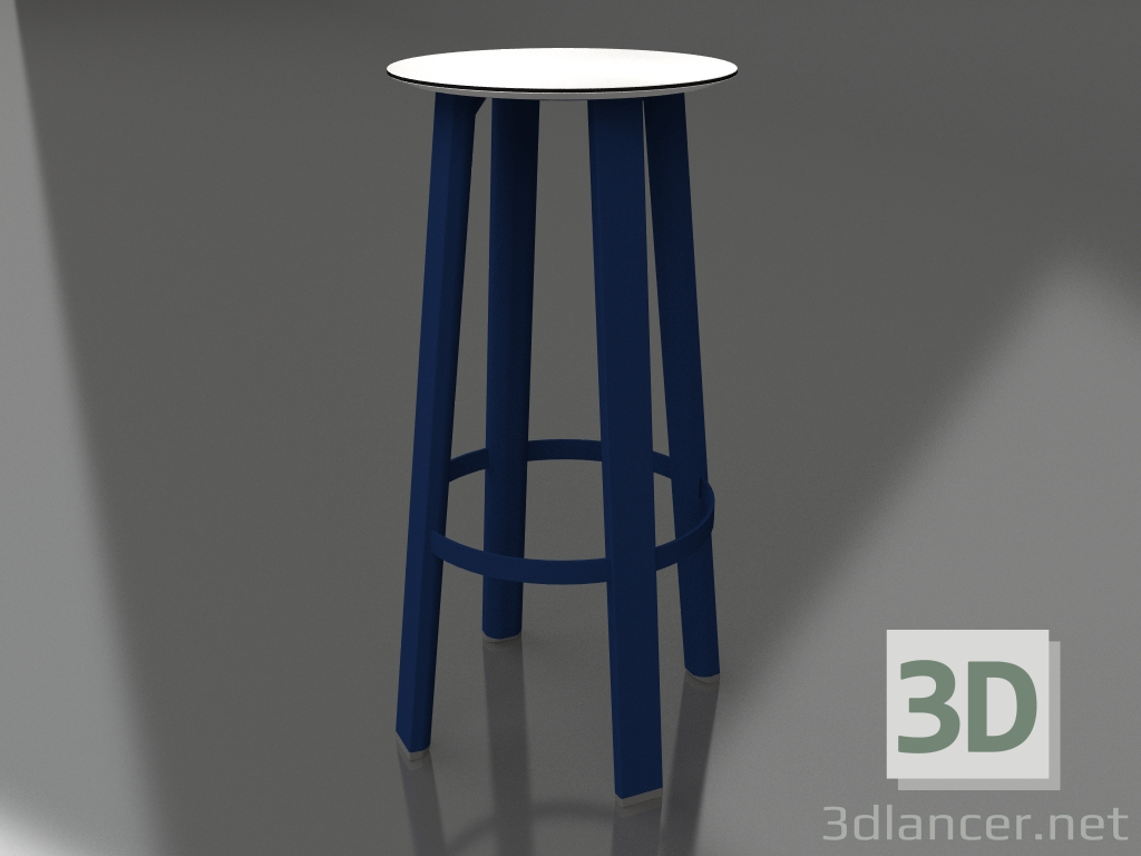 3d model Taburete alto (Azul noche) - vista previa