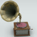 3D Modell Grammophon - Vorschau