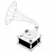 modèle 3D Gramophone - preview