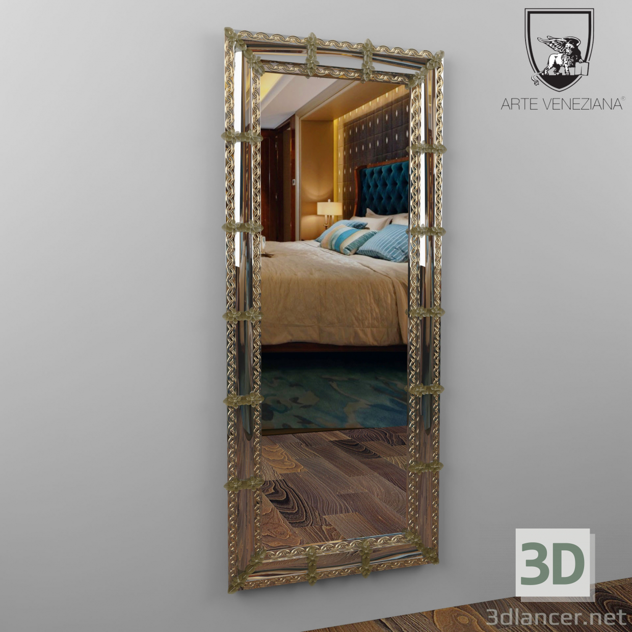modello 3D Specchio classico - anteprima