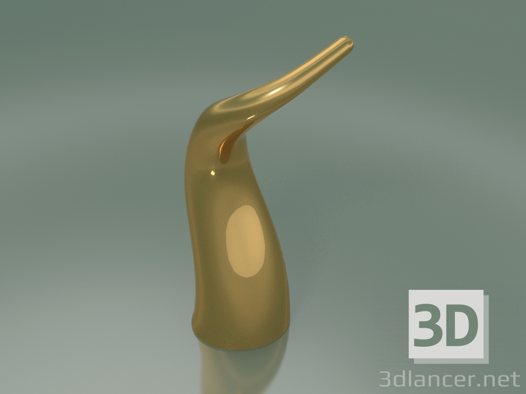 3D modeli Heykelcik Seramik Corno (H 120cm, Altın) - önizleme