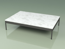 Table basse 355 (Metal Smoke, Carrara Marble)