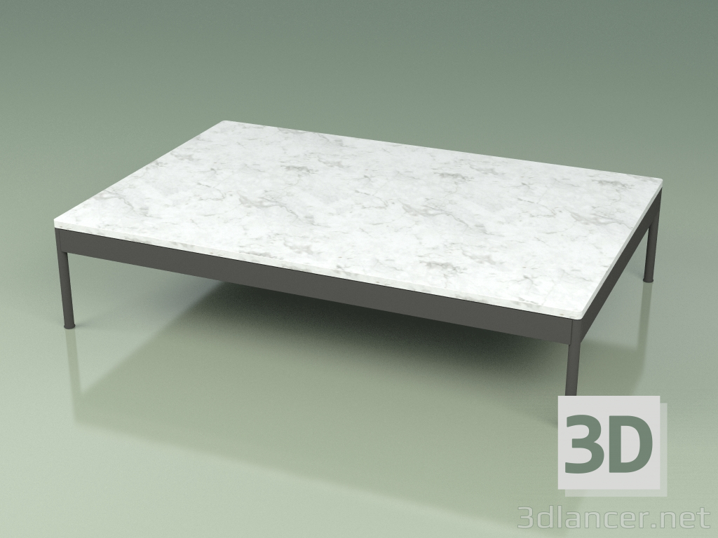 3d модель Стол журнальный 355 (Metal Smoke, Carrara Marble) – превью