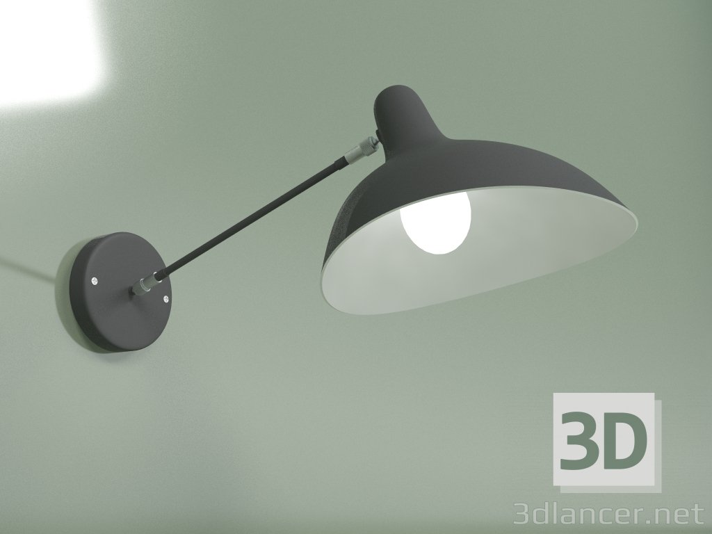 3D modeli Duvar lambası Mantis (koyu gri) - önizleme