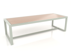 Dining table with glass top 268 (Cement gray)