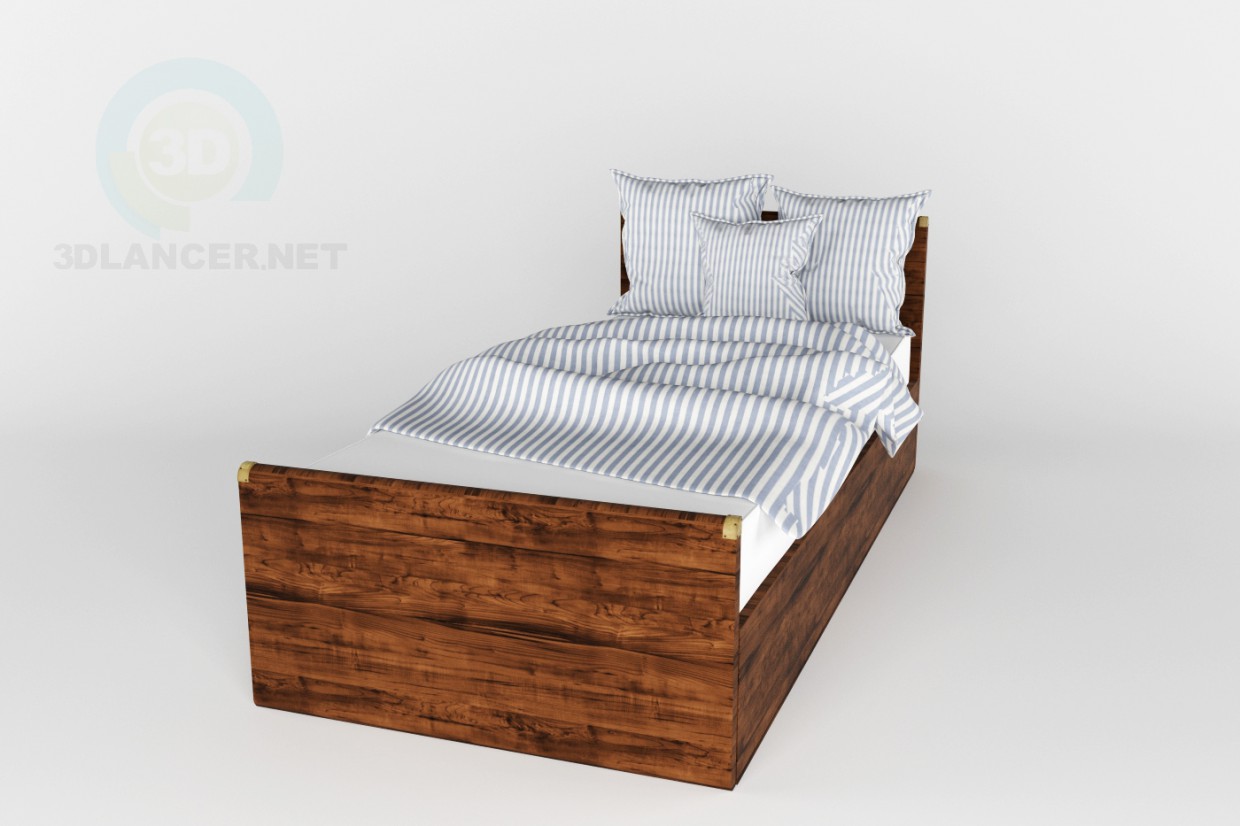 3D Modell Bett Indiana BRW - Vorschau