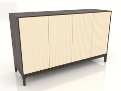 TV stand FARGO with milled facades 1600x500x950 mm (vanilla, dark oak, option 4)