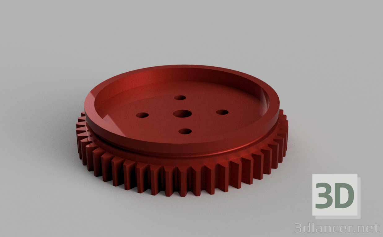 3d Handwheel with flange model buy - render