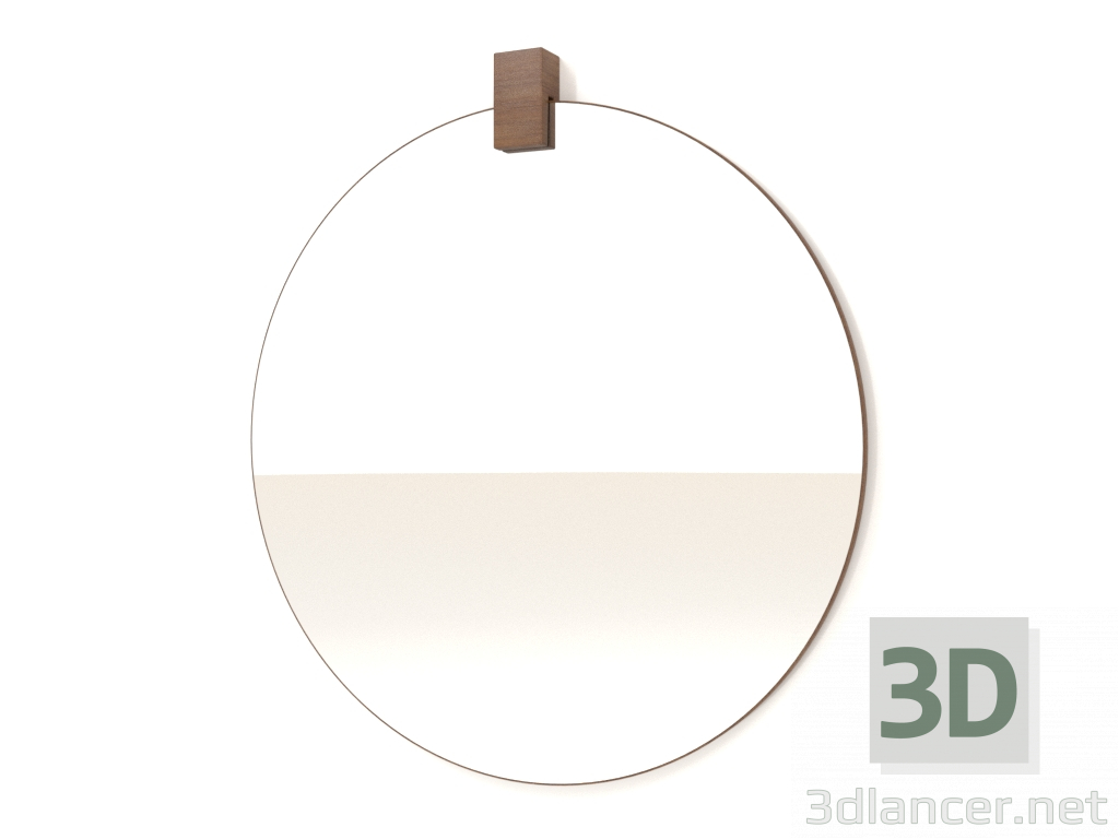 modèle 3D Miroir ZL 04 (d=500, bois brun clair) - preview