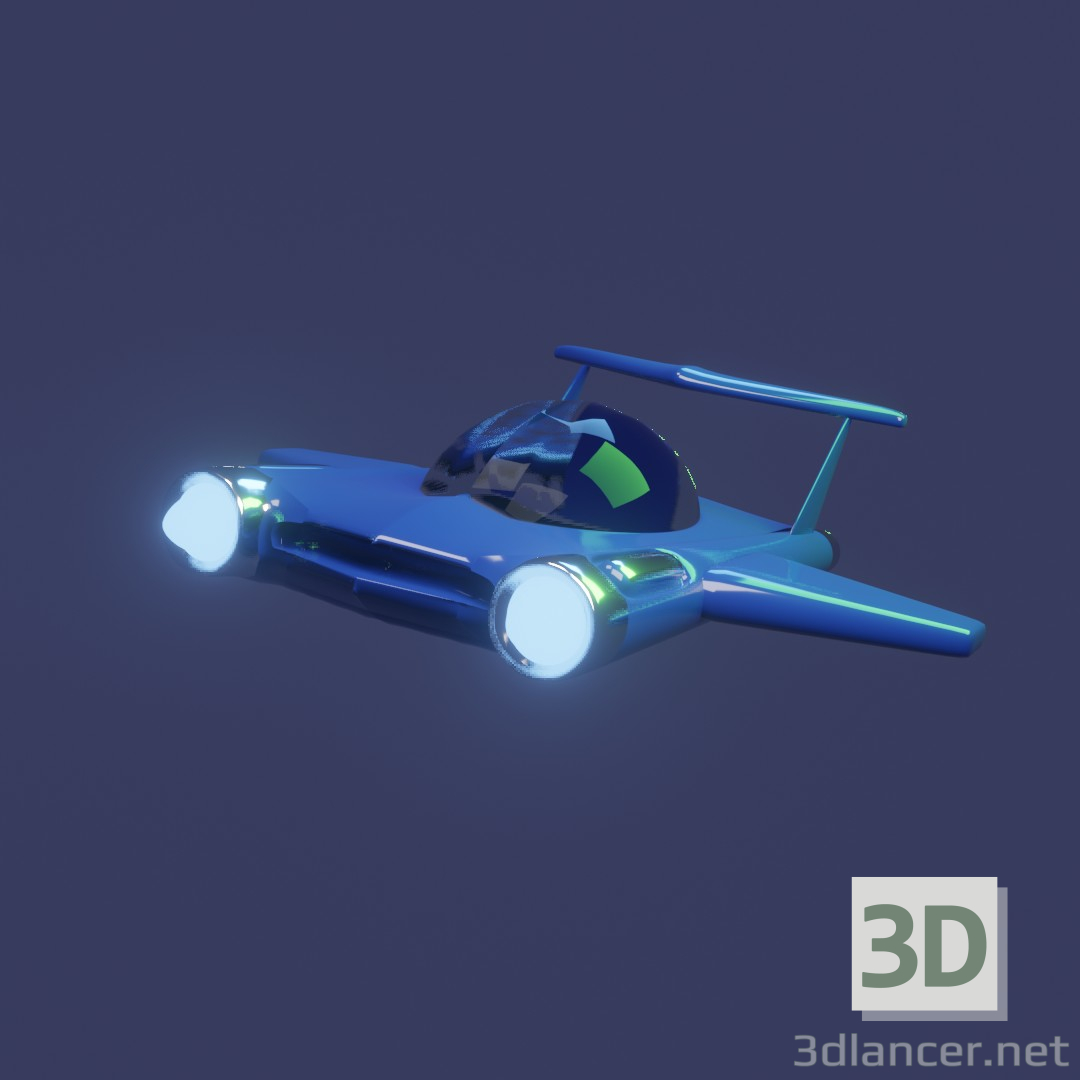 modello 3D Macchina volante - anteprima