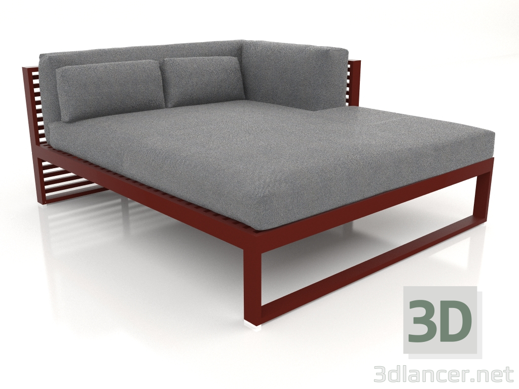 3d model XL modular sofa, section 2 right (Wine red) - preview