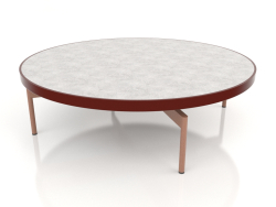 Round coffee table Ø120 (Wine red, DEKTON Kreta)