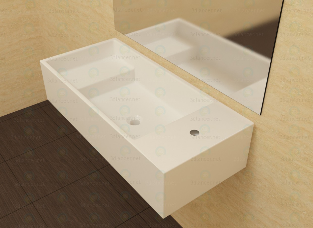 3D modeli IKEA LILLONGEN lavabo - önizleme