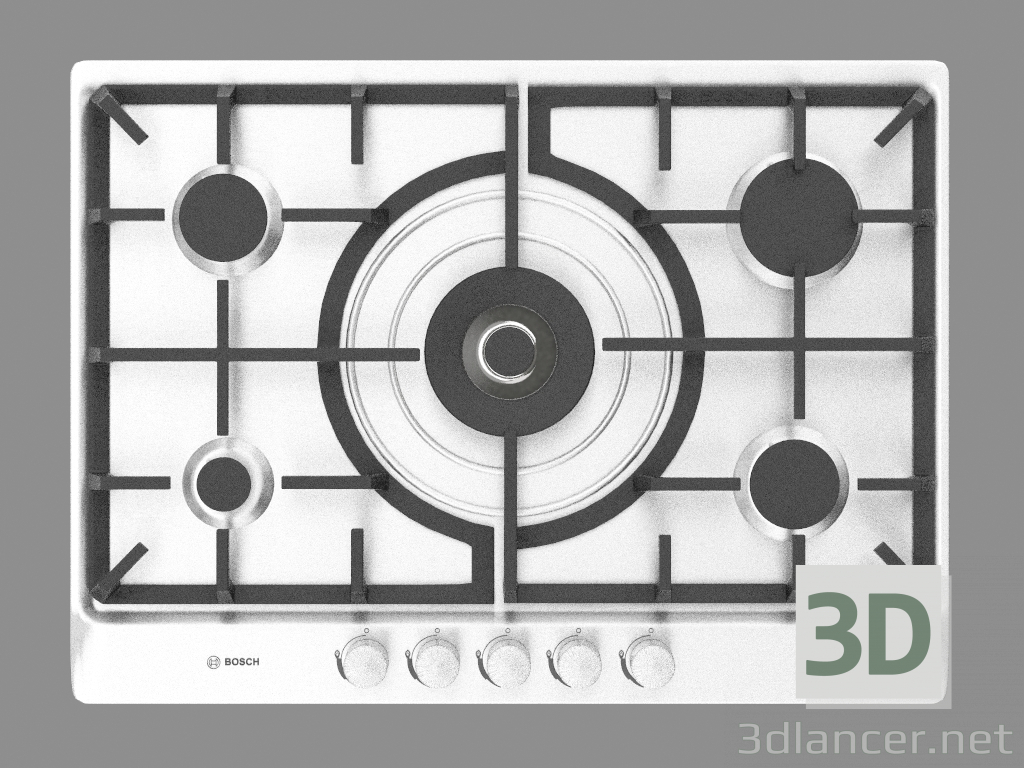 modèle 3D Table de cuisson à gaz intégré (table de cuisson) PCQ715B90A - preview