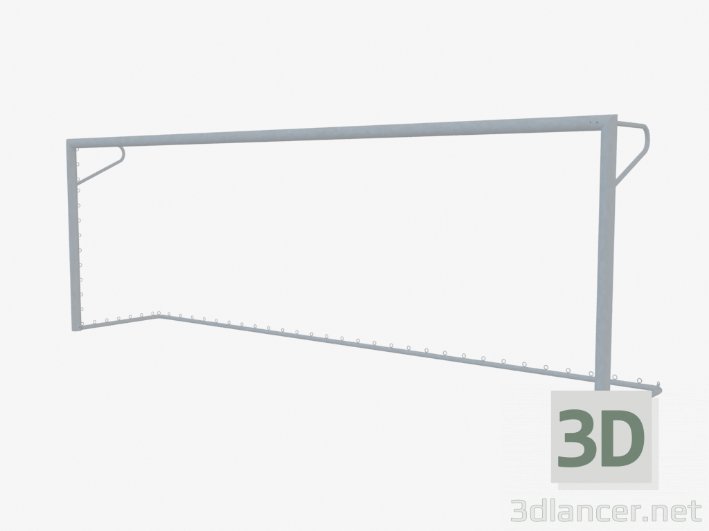 3D Modell Element des Sportplatzes Fußballtor (ohne Netz) (7916) - Vorschau