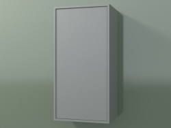 Armario de pared con 1 puerta (8BUBBCD01, 8BUBBCS01, Silver Grey C35, L 36, P 24, H 72 cm)