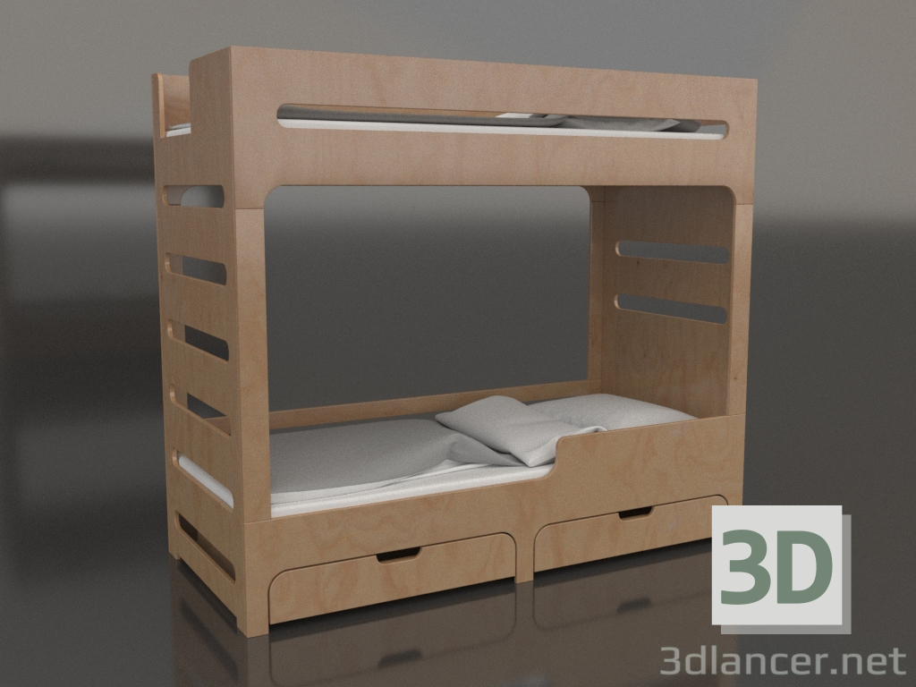 3d модель Кровать двухъярусная MODE HR (UVDHR2) – превью