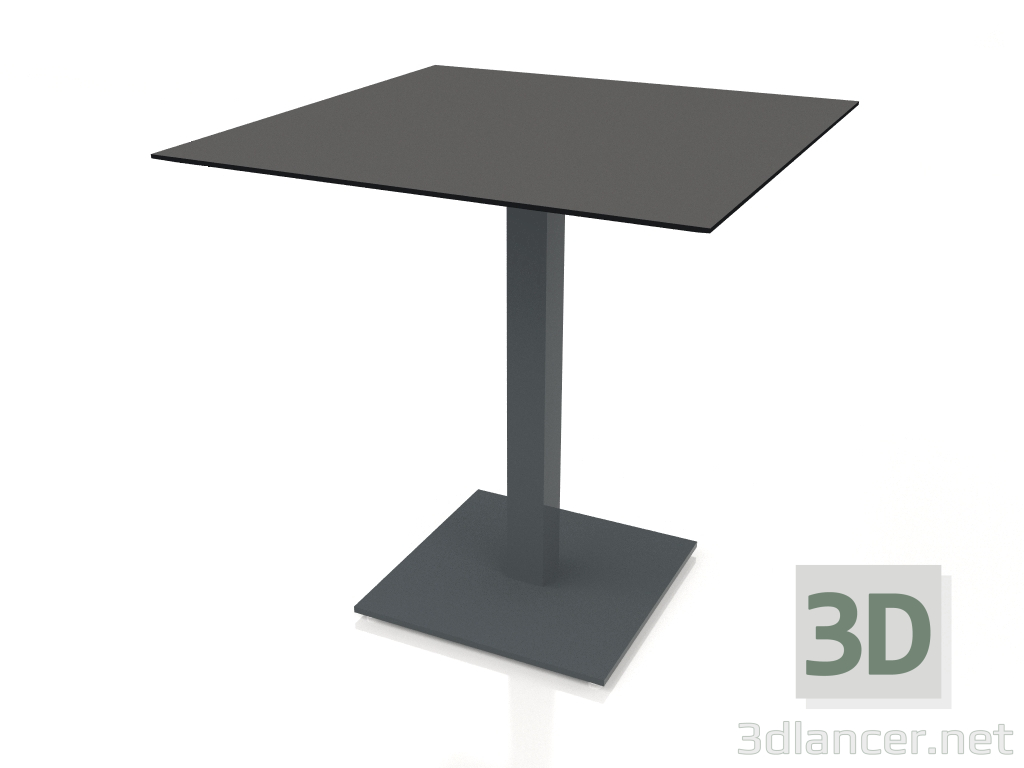 modèle 3D Table à manger sur pied colonne 70x70 (Anthracite) - preview