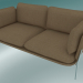 modèle 3D Sofa Sofa (LN2, 84x168 H 75cm, Pieds Chromés, Hot Madison 495) - preview