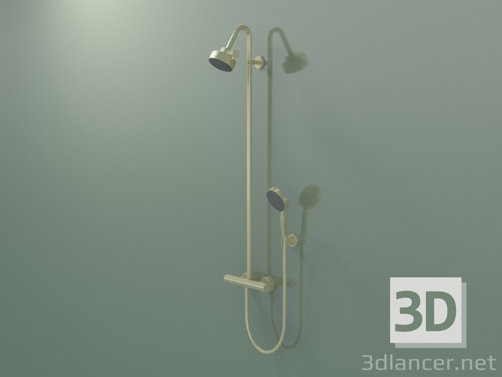 3d model Pipa de ducha con termostato y ducha fija 3jet (34640250) - vista previa
