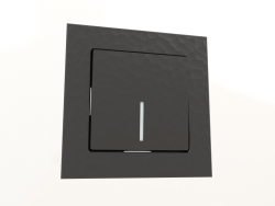 Interruptor de tecla única com luz de fundo (martelo preto)