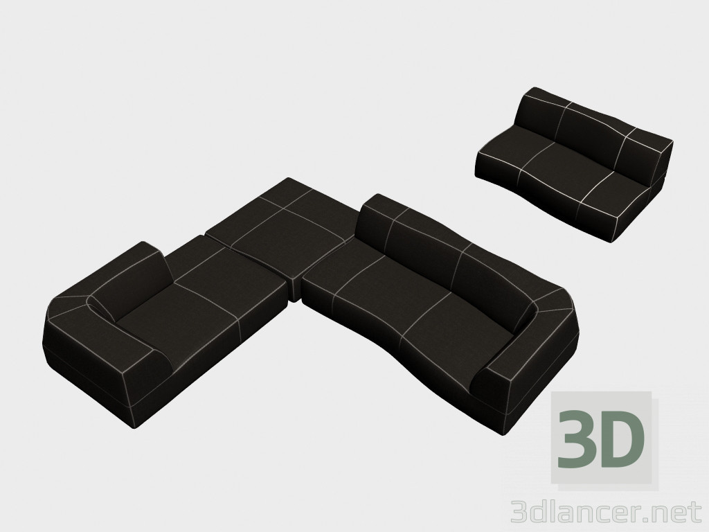 modèle 3D Canapés modulaires Bend - preview