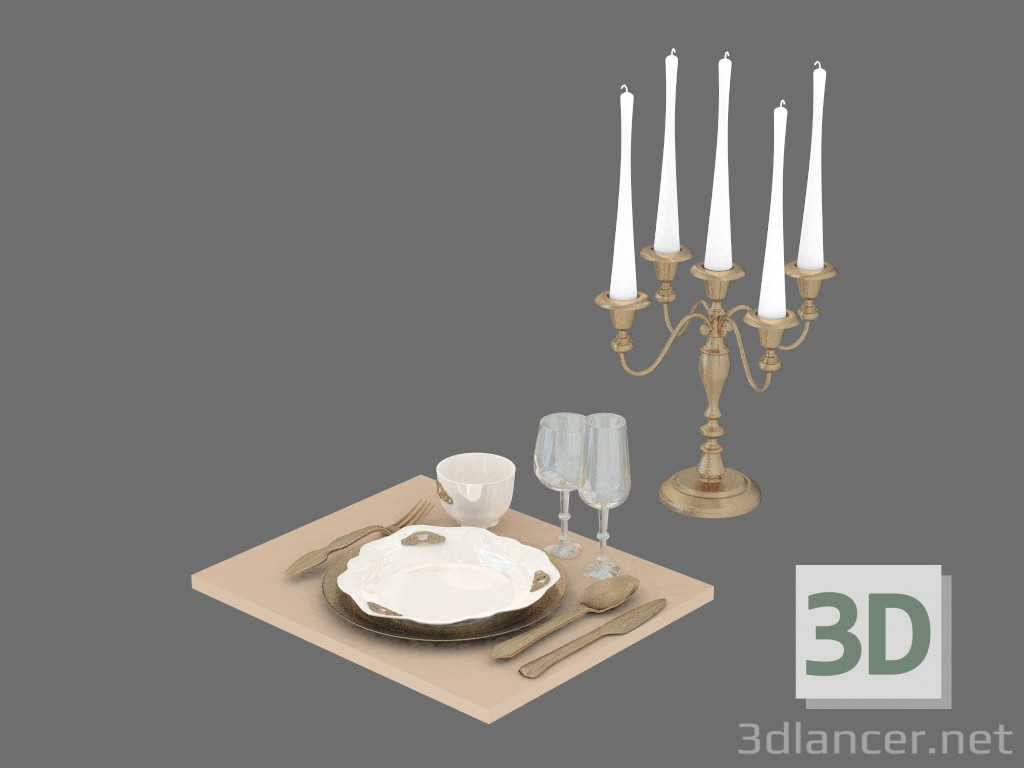 modèle 3D Arts de la table - preview