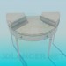 3d model The semi-circular table with drawers - preview