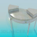 3d модель Полукруглый стол с ящиками – превью