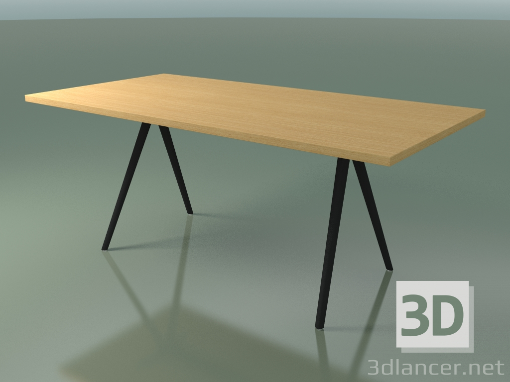 3 डी मॉडल आयताकार मेज 5432 (एच 74 - 90x180 सेमी, पैर 150 °, लिनेन प्राकृतिक ओक, वेनेगर) - पूर्वावलोकन