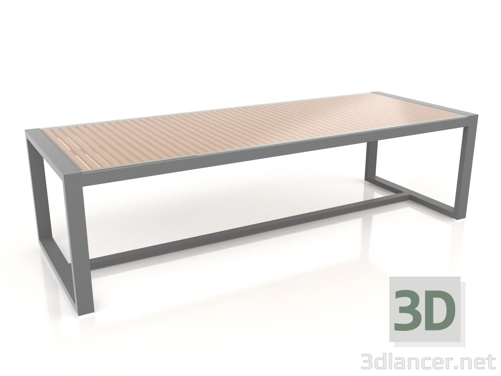 3D modeli Cam tablalı yemek masası 268 (Antrasit) - önizleme
