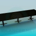 3D Modell Die langen, rechteckigen Tisch - Vorschau