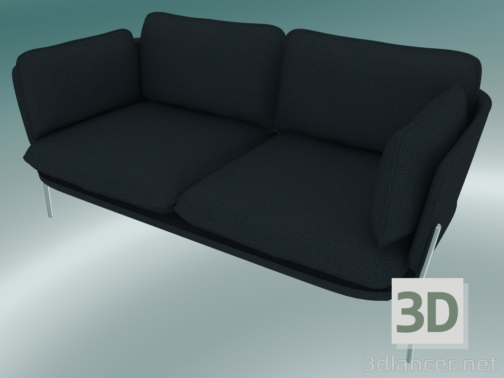 3 डी मॉडल सोफा सोफा (एलएन 2, 84x168 एच 75 सेमी, क्रोमेड पैर, सुन्निवा 2 192) - पूर्वावलोकन