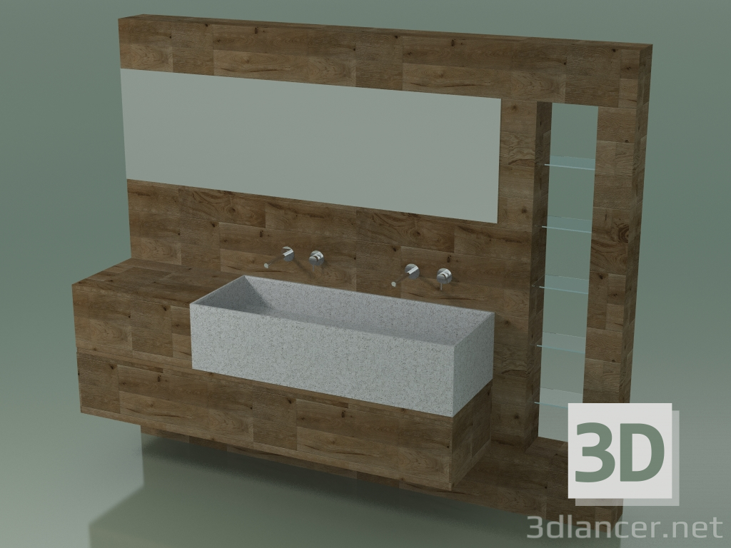 3 डी मॉडल बाथरूम सजावट प्रणाली (D04) - पूर्वावलोकन