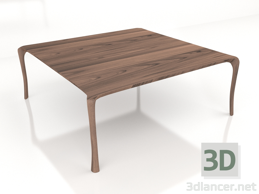 3 डी मॉडल खाने की मेज सफेदी वर्ग 200x200 - पूर्वावलोकन