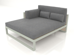 XL modular sofa, section 2 left, high back (Cement gray)