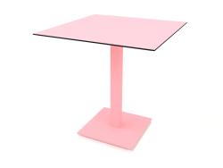 Table à manger sur pied colonne 70x70 (Rose)