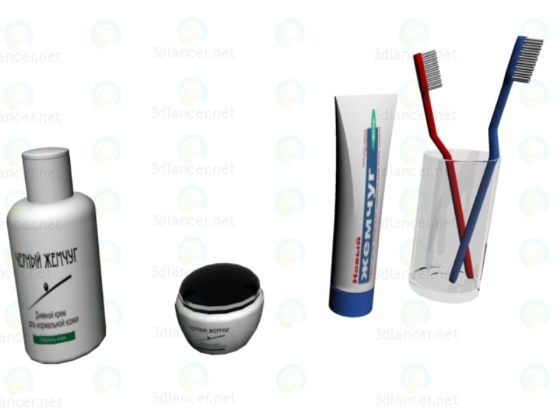 3D Modell Kosmetika und Zahnpflege - Vorschau