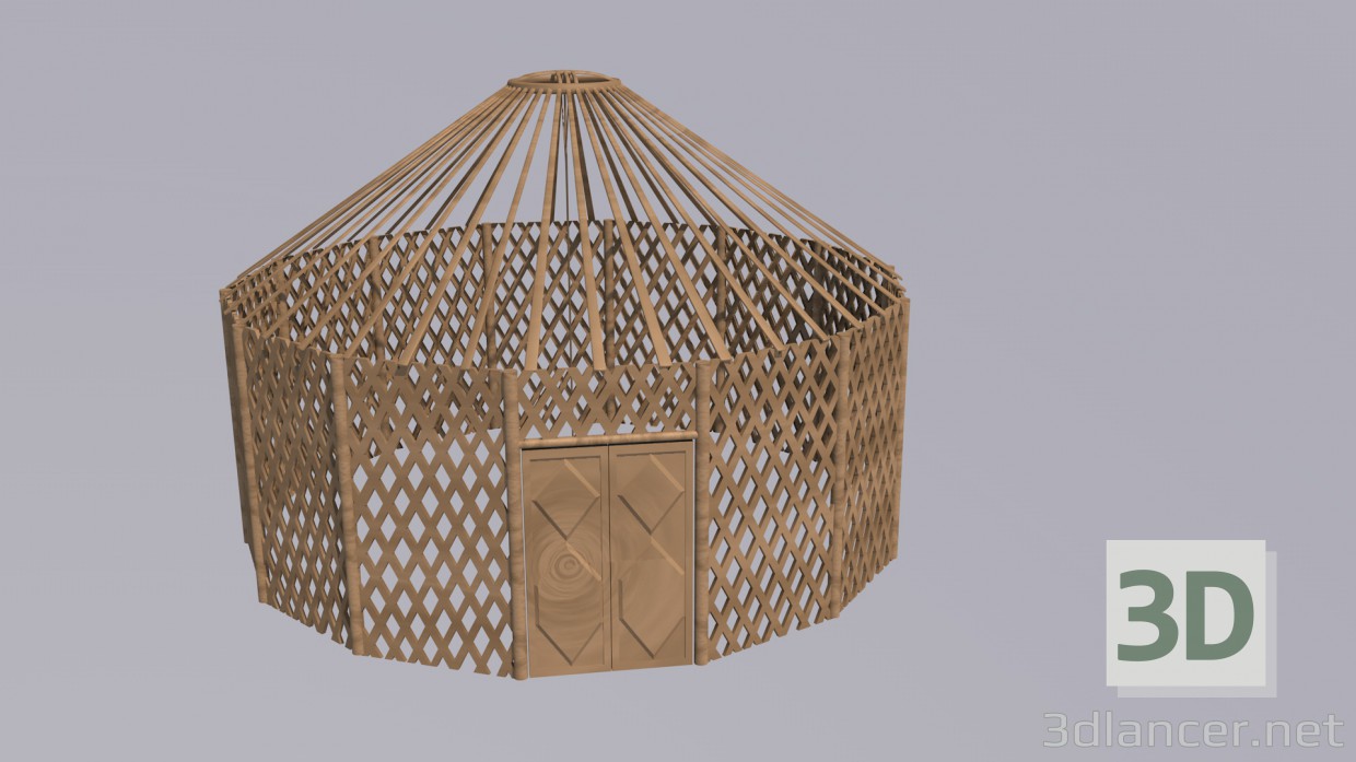 3d model yurt - preview