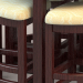 3D Mutfaktan bir masa ve dört sandalye seti modeli satın - render