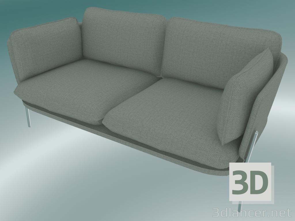 modèle 3D Sofa Sofa (LN2, 84x168 H 75cm, Pieds Chromés, Sunniva 2 717) - preview