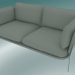modèle 3D Sofa Sofa (LN2, 84x168 H 75cm, Pieds Chromés, Sunniva 2 717) - preview